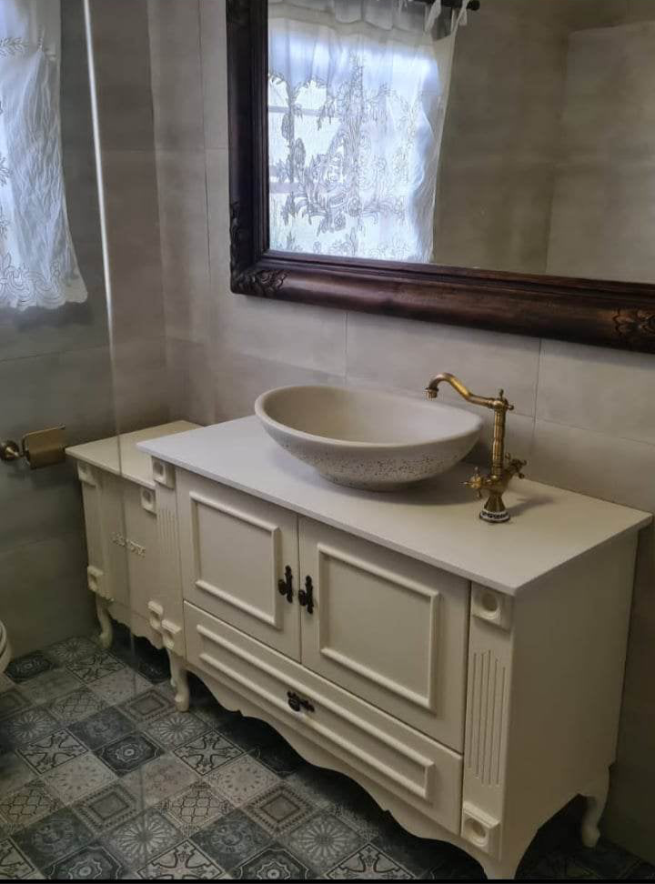 Bathroom vanity with laundry unit combo