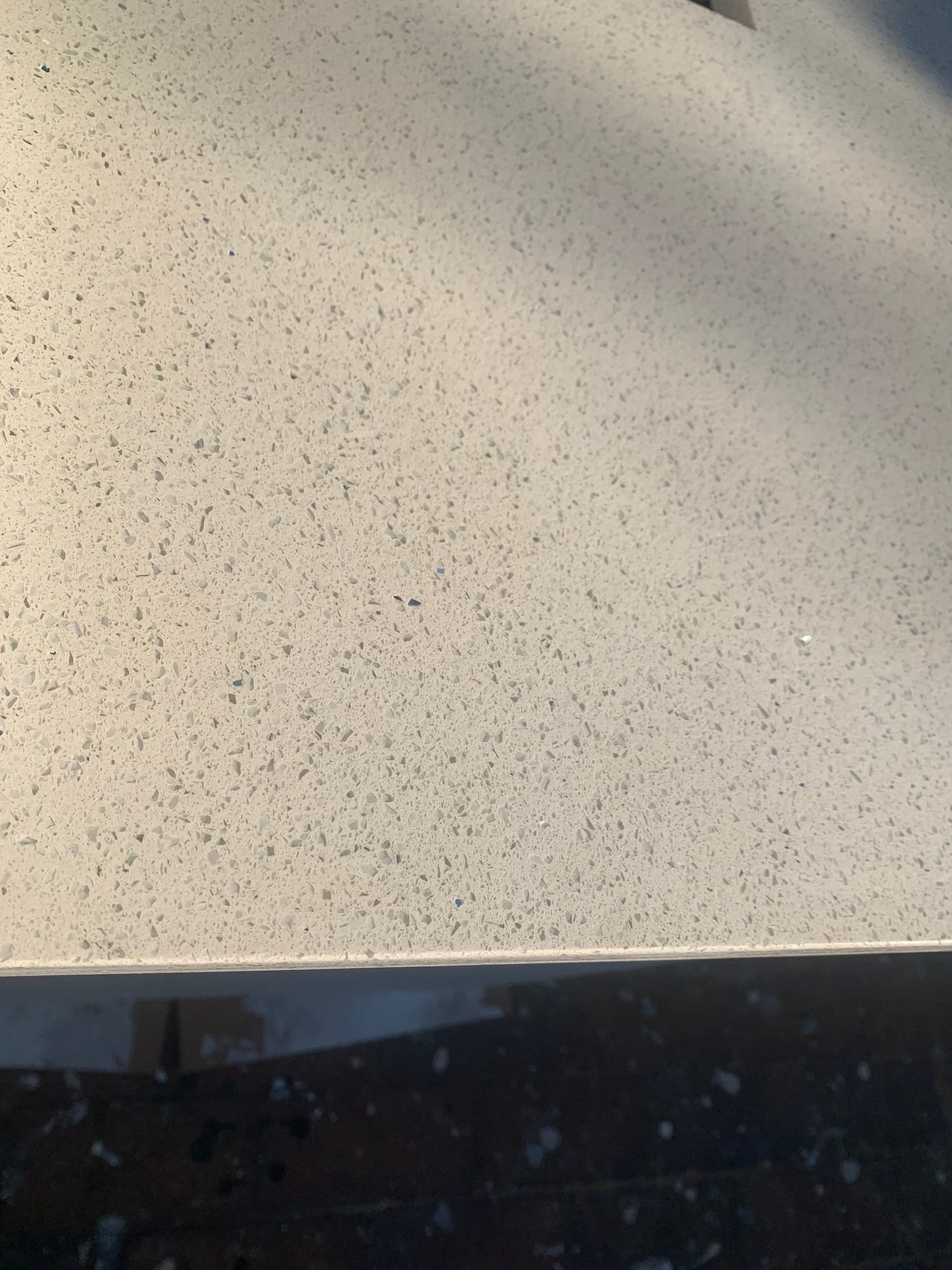 800mm White Vanity with White Sparkle Stone Top – Elegant Bathroom Unit with Crystal Knob Handles