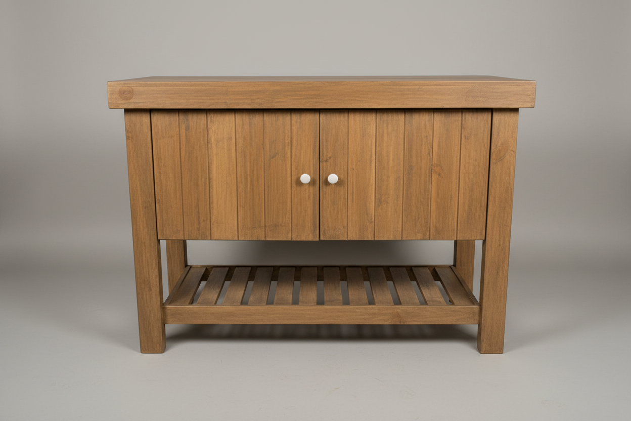 Rustic Pine vanity w/ pine top