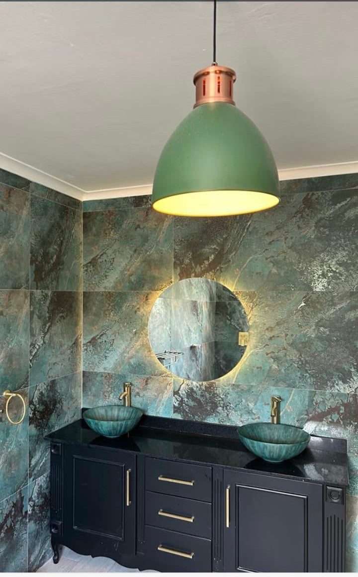 Black Double Vanity with Black Stone Top – 1600mm, Queen Anne Legs, Gold Handles, 2 Doors, 3 Drawers