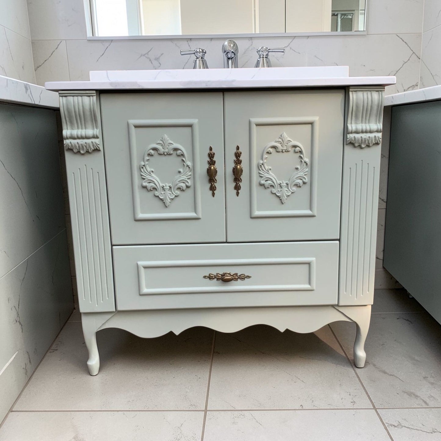 Single Vanity w/ Quartz Top , 900 x 500
