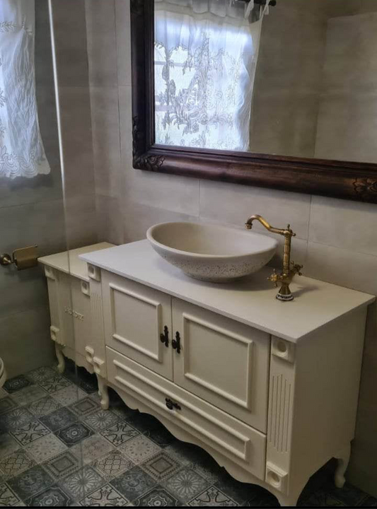 Bathroom vanity with laundry unit combo