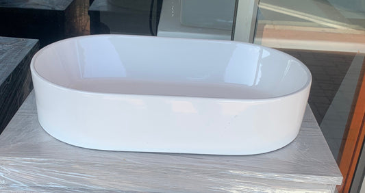 Oval Basin, white