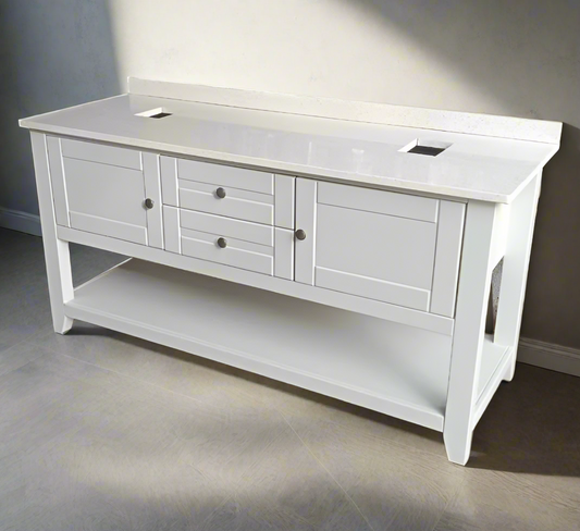 Bathroom vanity, double basin,