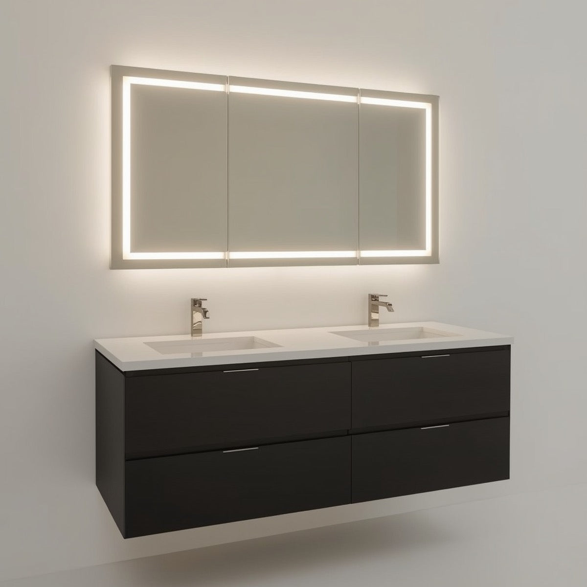 Floating vanity , black